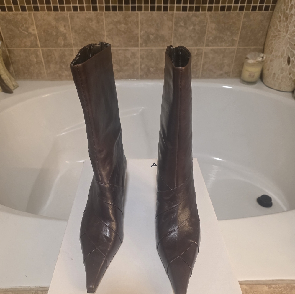 Aldo Dark Brown Heeled Boots